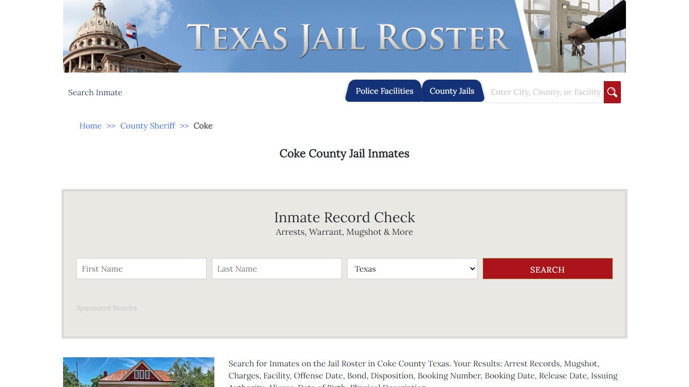 Coke County Jail Inmates - Jail Roster Search